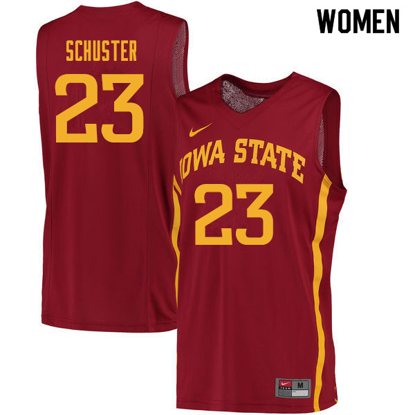 Women #23 Nate Schuster Iowa State Cyclones College Basketball Jerseys Sale-Cardinal